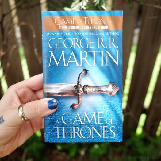 A Game of Thrones book cover, George R.R. Martin